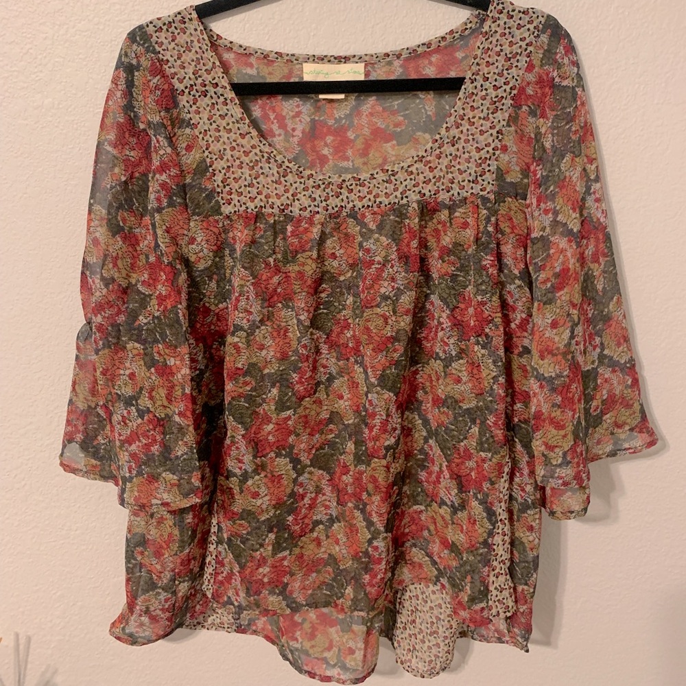 Cute Flowy Anthropologie Blouse